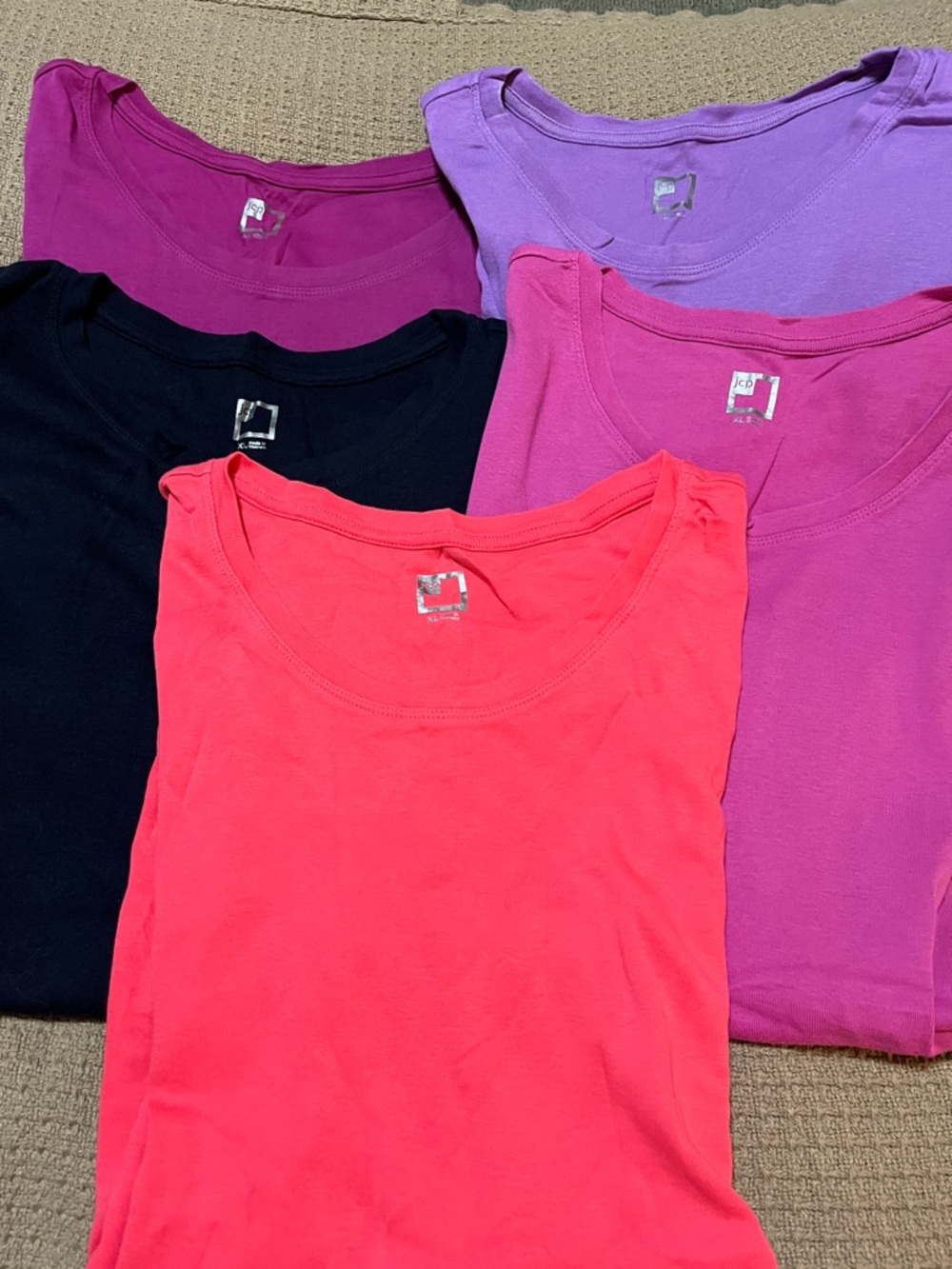 jcpenney Women's Short Sleeve Tees - Pink, Purple, Black, Coral